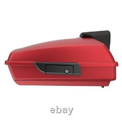 Wicked Red Denim Razor Tour Pack Luggage Fits 97+ Harley Touring / Softail