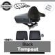Wrap-around Backrest Black Tempest Chopped Tour Pack F/ 97-20 Harley Touring
