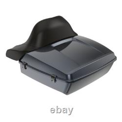 Wrap-Around Backrest Black Tempest Chopped Tour Pack F/ 97-20 Harley Touring