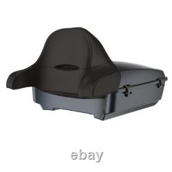 Wrap-Around Backrest Black Tempest Chopped Tour Pack F/ 97-20 Harley Touring