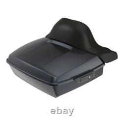 Wrap-Around Backrest Black Tempest Chopped Tour Pack F/ 97-20 Harley Touring