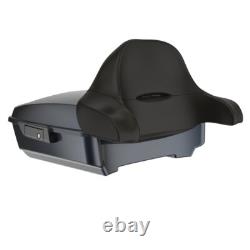 Wrap-Around Backrest Black Tempest Chopped Tour Pack F/ 97-20 Harley Touring