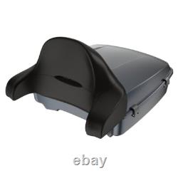 Wrap-Around Backrest Black Tempest Chopped Tour Pack F/ 97-20 Harley Touring