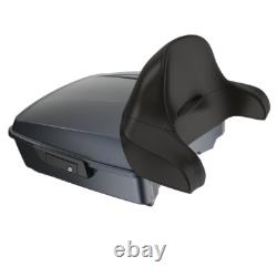 Wrap-Around Backrest Black Tempest Chopped Tour Pack F/ 97-20 Harley Touring